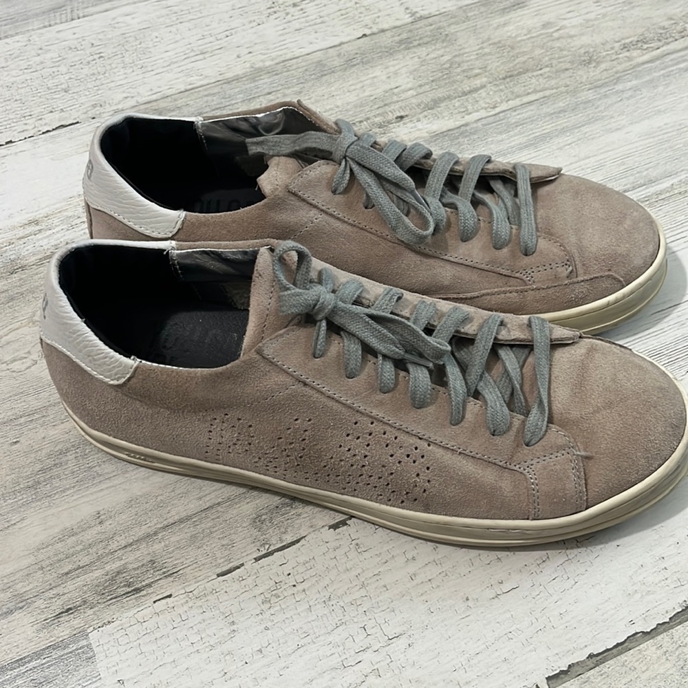 P448 John Sneakers Womens 43 US 12.5-13 Blush Pale Pink Suede Low Top Shoes